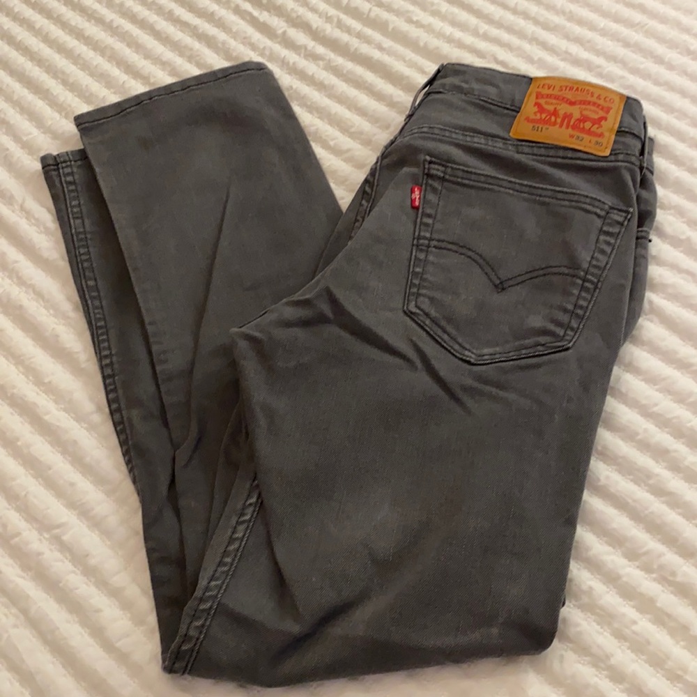 Gray Levi 511 Jeans